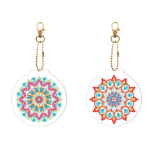 Charger l&#39;image dans la galerie, 2pièces Mandala Double face Porte-clés
