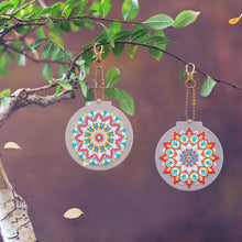 Charger l&#39;image dans la galerie, 2pièces Mandala Double face Porte-clés
