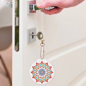 2pièces Mandala Double face Porte-clés