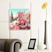 Charger l&#39;image dans la galerie, dinosaure- de diamant rond complet de paon 30 * 40CM
