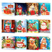 Charger l&#39;image dans la galerie, 12pcs/Set-Christmas-Diamond Cartes de voeux
