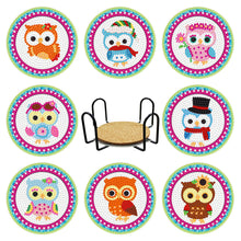 Charger l&#39;image dans la galerie, 8pcs/set +1 rack de stockage-Animal-Bois Diamond Coaster
