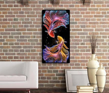 Charger l&#39;image dans la galerie, Poisson coloré - diamant rond complet - 45x85cm
