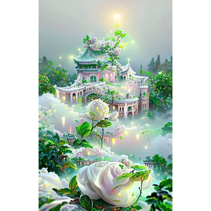 Flower Manor-Full Drill Diamond Painting-40x70cm