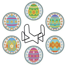 Charger l&#39;image dans la galerie, 6pcs/set +1 rack de stockage-Fleurs-Bois Diamond Coaster
