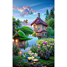 Charger l&#39;image dans la galerie, Lake Island House-Full Drill Diamond Painting-40x70cm
