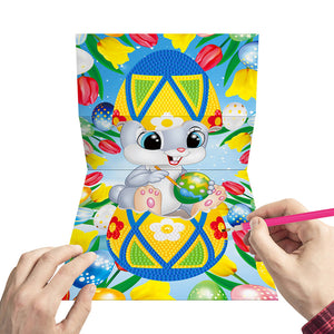 8pcs/Set-Easter-Diamond Cartes de voeux