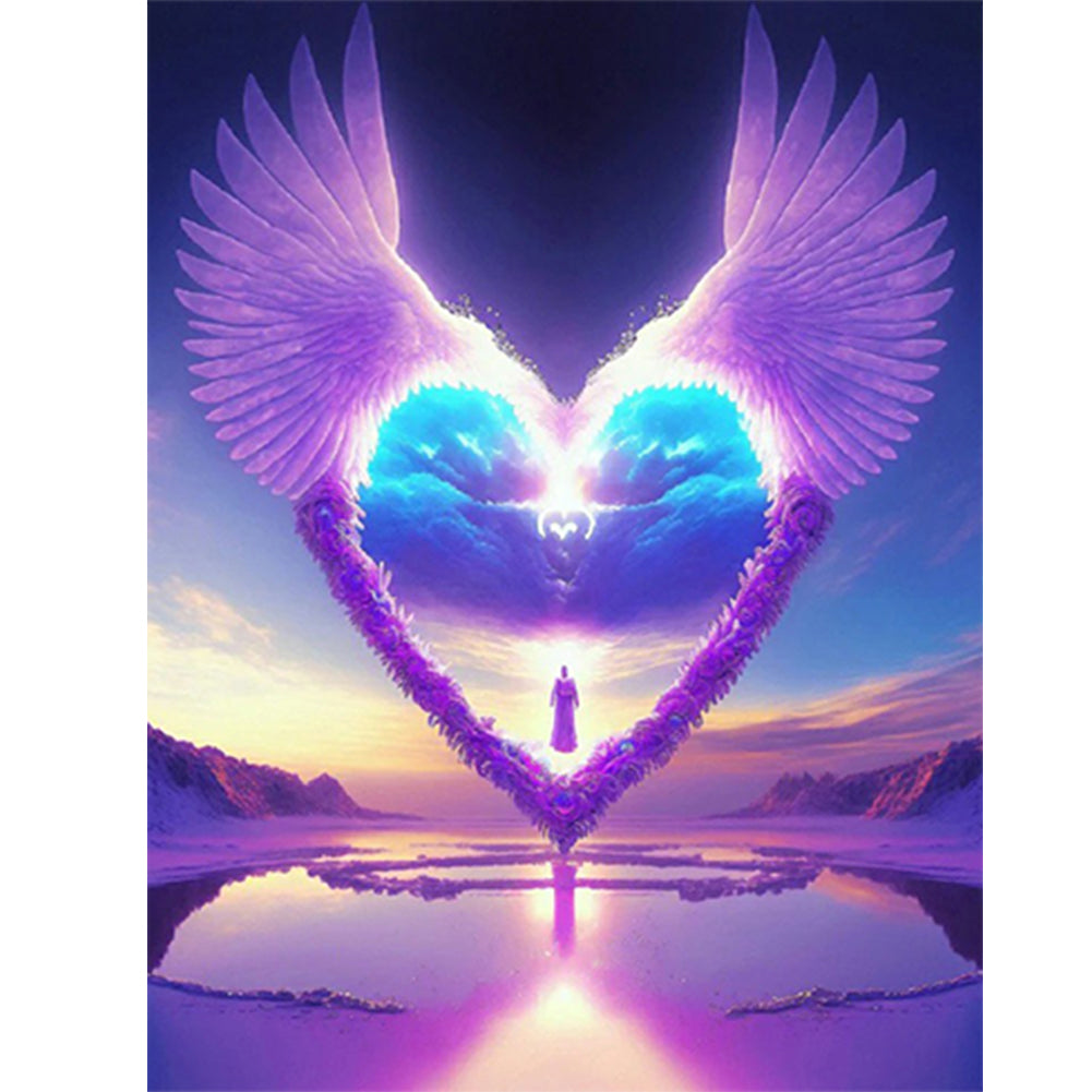 amour de plage de rêve-complet Round Diamond Painting-30x40cm