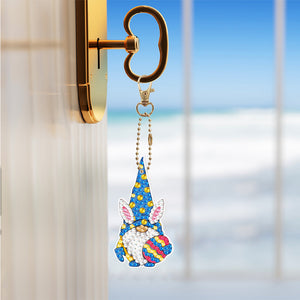 6pcs porte-clés double face de Pâques