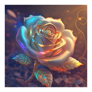Feuille d'or colorée rose-Complète Diamond Painting