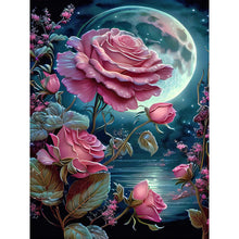Charger l&#39;image dans la galerie, clair de lune rose-Complète Diamond Painting
