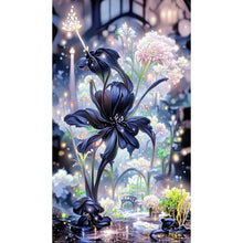 Charger l&#39;image dans la galerie, Schwarze Rose-Vollbohrer-Diamantmalerei-40x70cm

