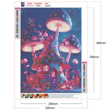 Charger l&#39;image dans la galerie, Maison aux champignons onirique-plein écran Diamond Painting-30x40cm
