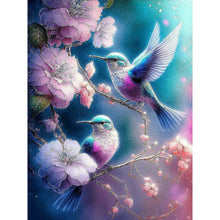 Charger l&#39;image dans la galerie, fleur de colibri-plein écran Diamond Painting-30x40cm
