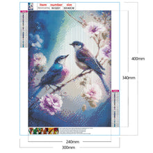 Charger l&#39;image dans la galerie, fleur de colibri-plein écran Diamond Painting-30x40cm
