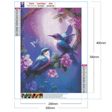 Charger l&#39;image dans la galerie, fleur de colibri-plein écran Diamond Painting-30x40cm
