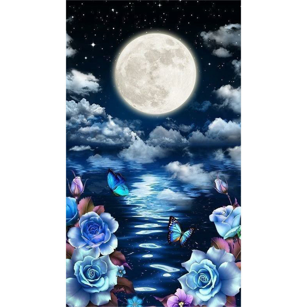 Papillon clair de lune- Vollbild Diamond Painting-40x70cm