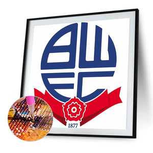 Bolton Wanderers Football Club-complet Round peinture au diamant-30x30cm