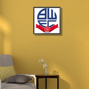 Bolton Wanderers Football Club-complet Round peinture au diamant-30x30cm