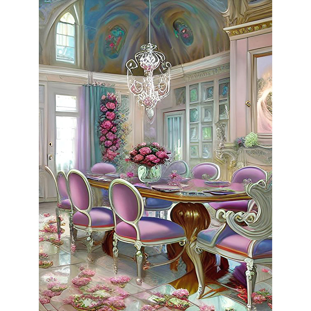 Meubles antiques-tour complet Diamond Painting-30x40cm