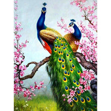 Charger l&#39;image dans la galerie, Peacock-complet Round peinture au diamant-30x40cm
