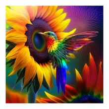 Charger l&#39;image dans la galerie, Colibri Tournesol-complet Diamond Painting-30x30cm
