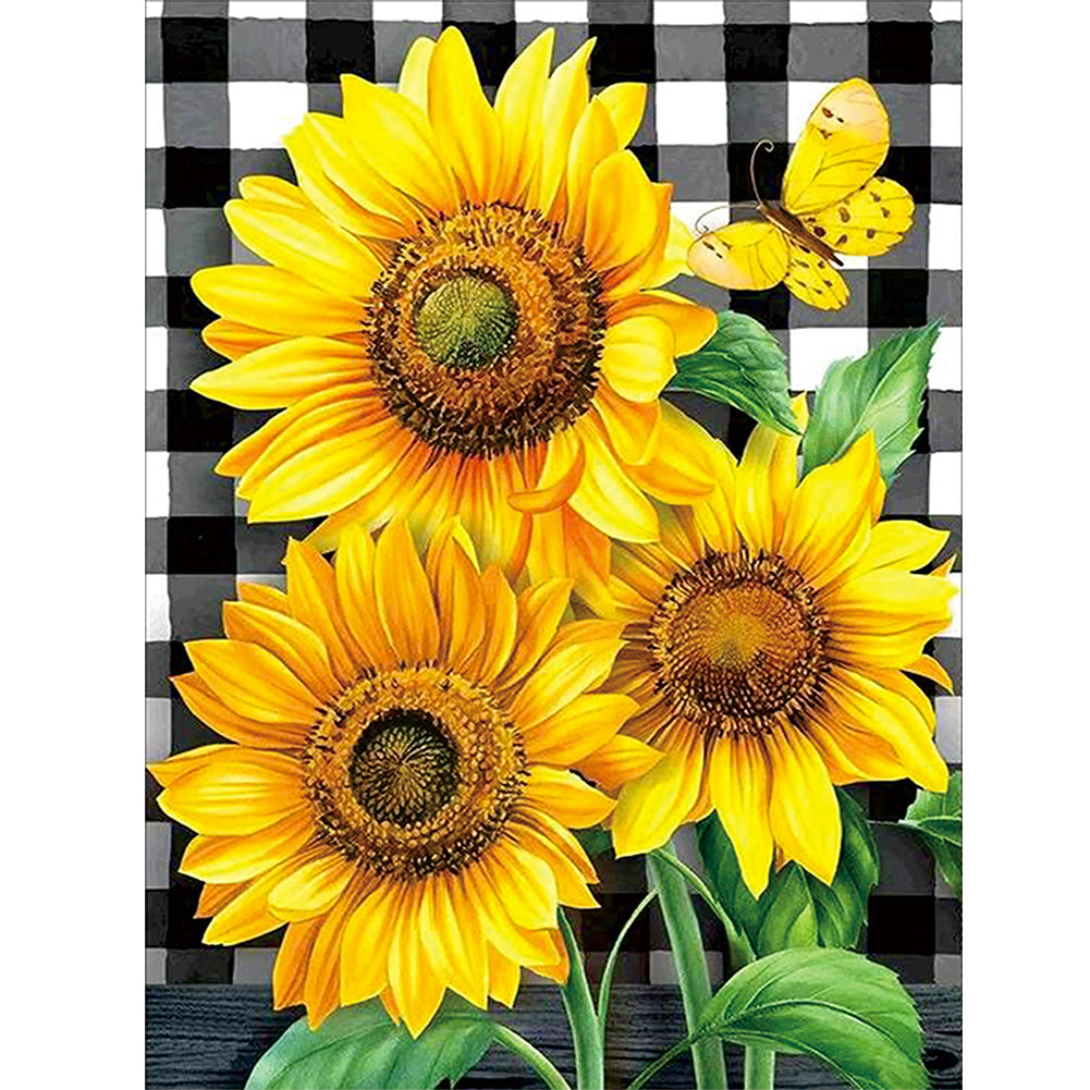 Tournesol-tour complet Diamond Painting-30x40cm