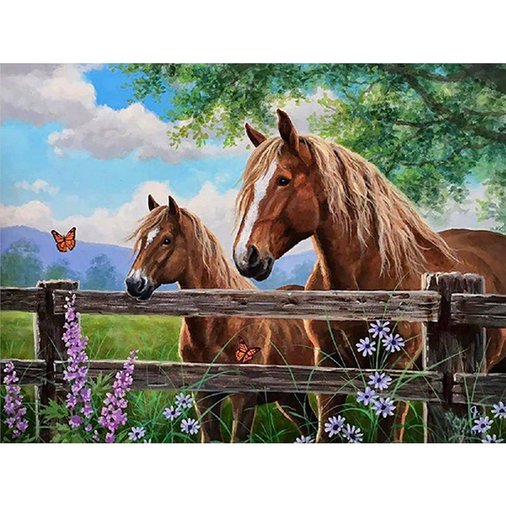 Cheval-complet Diamond Painting-40x30cm
