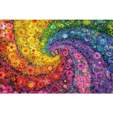 Charger l&#39;image dans la galerie, Rainbow Flowers Butterfly Swirl-complet Round peinture au diamant-70x50cm-Large Size
