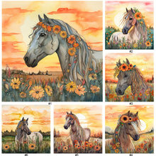 Charger l&#39;image dans la galerie, Field Horse-Full Round Diamond Painting-30x30cm
