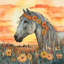 Charger l&#39;image dans la galerie, Field Horse-Full Round Diamond Painting-30x30cm
