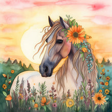 Charger l&#39;image dans la galerie, Field Horse-Full Round Diamond Painting-30x30cm
