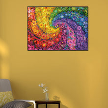 Charger l&#39;image dans la galerie, Rainbow Swirl Flower Bush-complet Square peinture au diamant-75x55cm-Large Size
