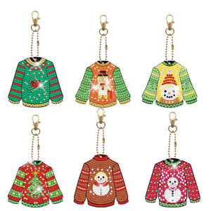 6pcs/Set-Lady/Dragon/Owl-Double Side Drill-Diamond Porte-clés