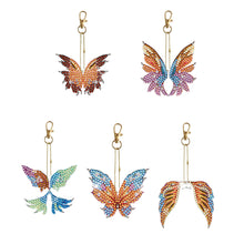 Charger l&#39;image dans la galerie, 6pcs/Set-Butterfly/Wing-Double Side Drill-Diamond Porte-clés
