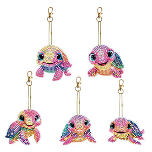 6pcs/Set-Butterfly/Wing-Double Side Drill-Diamond Porte-clés