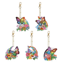 Charger l&#39;image dans la galerie, 6pcs/Set-Butterfly/Wing-Double Side Drill-Diamond Porte-clés
