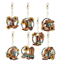 Charger l&#39;image dans la galerie, 6pcs/Set-Butterfly/Wing-Double Side Drill-Diamond Porte-clés
