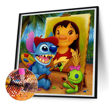 Charger l&#39;image dans la galerie, Lilo &amp; Stitch-complet Round peinture au diamant-30x30cm
