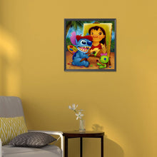 Charger l&#39;image dans la galerie, Lilo &amp; Stitch-complet Round peinture au diamant-30x30cm
