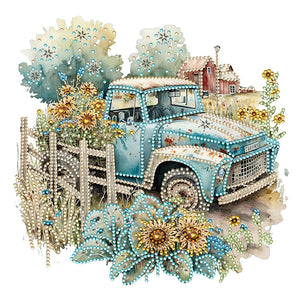 Field Classic Car-Peinture diamant spéciale partielle-30x30cm