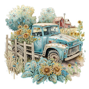 Field Classic Car-Peinture diamant spéciale partielle-30x30cm