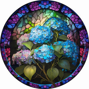 Sirène en Vitrail Flower-Full Diamond Painting-35x35cm