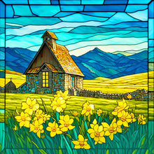 Charger l&#39;image dans la galerie, Sirène en Vitrail Flower-Full Diamond Painting-30x30cm
