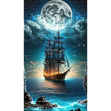 Charger l&#39;image dans la galerie, Sailboat-Full Round Diamond Painting-40x70cm-Large Size
