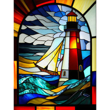 Charger l&#39;image dans la galerie, Sirène en Vitrail Lighthouse-Full Round Diamond Painting-30x40cm
