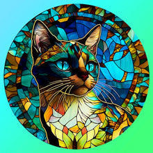 Charger l&#39;image dans la galerie, Sirène en Vitrail Animal-Full Round Diamond Painting-30x30cm
