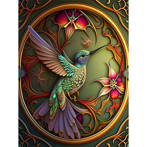 Hummingbird-Full Round Diamond Painting-30x40cm