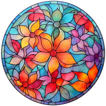 Charger l&#39;image dans la galerie, Sirène en Vitrail Flower-Full Round Diamond Painting-30x30cm
