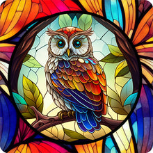 Charger l&#39;image dans la galerie, Sirène en Vitrail Owl-Full Round Diamond Painting-30x30cm
